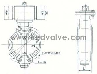 船用中心型液控蝶阀CB/T4333-201(图1)