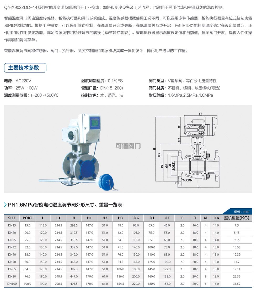 船用智能电动温度调节阀(图1)