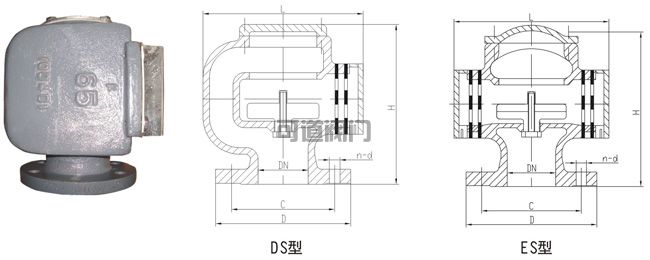 船用E．ES型水舱空气管头CB/T3594(图1)