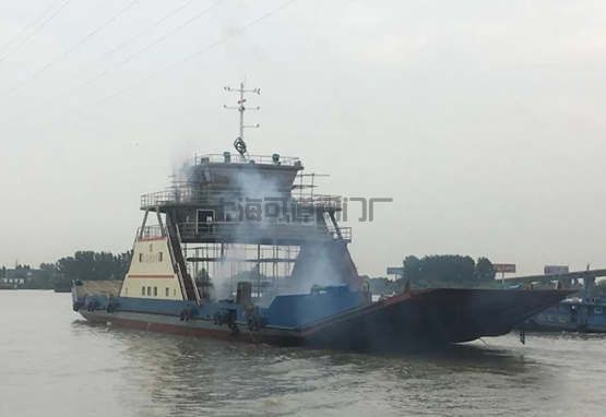江苏苏洋船舶建造车客渡船“江苏渡28号”顺利吉水(图1)