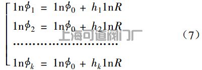 调节阀流量系数与可调比关系的研究-公式7