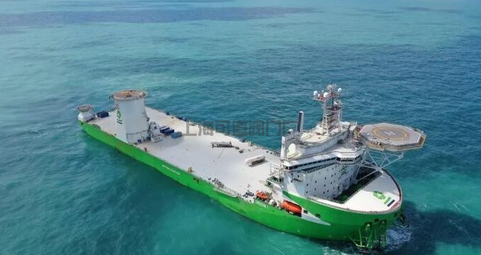 启东中远按计划完工海运海工风电专用安装船(图1)
